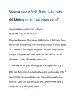 Quảng cáo ở Việt Nam: Làm sao để không nhàm và phản cảm? potx