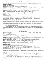 Đề KSHSG Toán Hà Thủ Ô 1