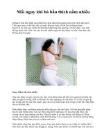 Mối nguy khi bà bầu thích nằm nhiều doc