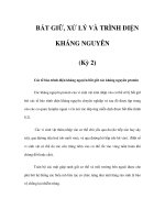 BẮT GIỮ, XỬ LÝ VÀ TRÌNH DIỆN KHÁNG NGUYÊN (Kỳ 2) doc