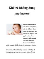 Khi trẻ không dung nạp lactose docx