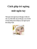 Cách giúp trẻ ngừng mút ngón tay pps