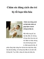 Chăm sóc đúng cách cho trẻ bị rối loạn tiêu hóa doc