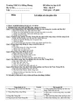 Đề + ĐA Địa li 9 học kì II