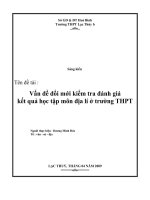 Đổi mới kiểm tra, đánh giá môn Địa lý ở bậc THPT