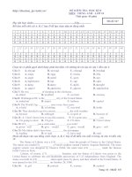 Đề mẫu Anh_10 số 1