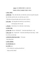 Giáo án địa lý 7 - BÀI 8: CÁC HÌNH THỨC CANH TÁC TRONG NÔNG NGHIỆP Ở ĐỚI NÓNG ppt