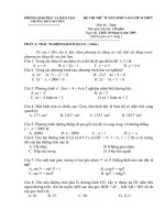 Đề thi thử vào lớp 10 năm 2010