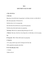 Giáo án Sinh 11 (NC) - KHÁI NIỆM VỀ QUANG HỢP pptx