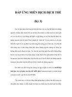 ĐÁP ỨNG MIỄN DỊCH DỊCH THỂ (Kỳ 3) pptx