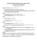 đề thi đh mới nhất