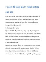 7 cách để tăng giá trị nghề nghiệp của bạn pptx