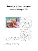 Sử dụng kem chống nắng đúng cách để bảo vệ bé yêu pps