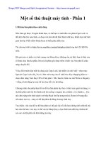 một số thủ thuật máy tính