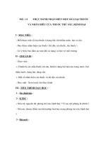 Giáo án Công nghệ lớp 7 - THỰC HÀNH NHẬN BIẾT MỘT SỐ LOẠI THUỐC VÀ NHÃN HIÊU CỦA THUỐC TRỪ SÂU, BỆNH HẠI pdf