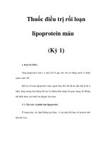 Thuốc điều trị rối loạn lipoprotein máu (Kỳ 1) pptx