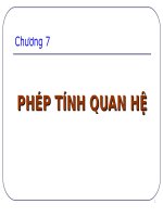 Chương 7: Phép tính quan hệ ppsx