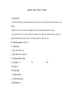 Giáo án Sinh 7 - KIỂM TRA VIẾT 1 TIẾT doc