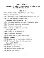 Phân phối chương trình Sinh 7