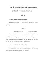 Một sốc xét nghiệm hoá sinh trong nhồi máu cơ tim cấp và bệnh cao huyết áp (Kỳ 3) pdf