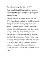 tìm hiểu các thông số cơ bản của cpu