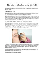 Tìm hiểu về bệnh hen suyễn ở trẻ nhỏ pptx