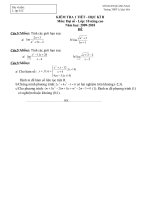 KIỂM TRA 1T CHƯƠNG GIỚI HẠN 11CB