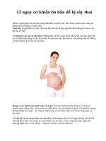 12 nguy cơ khiến bà bầu dễ bị sẩy thai pot