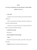 Sinh học 11 - Bài 39 : CÁC YẾU TỐ ẢNH HƯỞNG LÊN SINH TRƯỞNG VÀ PHÁT TRIỂN Ở ĐỘNG VẬT (TT) pps