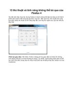 13 thủ thuật và tính năng không thể bỏ qua của firefox 4