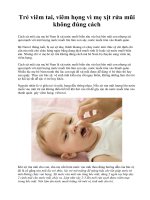 Trẻ viêm tai, viêm họng vì mẹ xịt rửa mũi không đúng cách pps