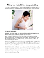 Những lưu ý cho bà bầu trong mùa đông pps