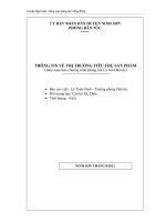 THỊ TRƯỜNG TIÊU THỤ sản PHẨM