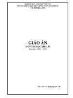 Giáo án TD 10 tiết 19