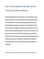 Học hỏi kỹ năng giao tiếp hiệu quả từ Tổng Thống Barack Obama pptx