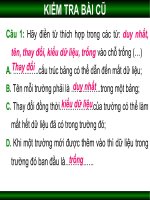 bài 5 - các thao tác cơ bản trên bảng