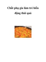 Chất phụ gia làm trẻ hiếu động thái quá pot