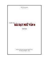 GIÁO ÁN NGỮ VĂN LỚP 8 KỲ 2