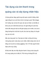 Tác dụng của âm thanh trong quảng cáo và xây dựng nhãn hiệu ppt