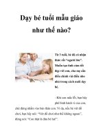 Dạy bé tuổi mẫu giáo như thế nào? pptx