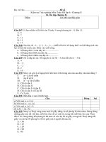 Kiem tra trac nghiem So hoc 6-On tap chuong II