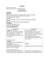 GIáo án Sáng lớp 1 Tuần 26