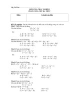 KIEM TRA TRAC NGIEM PHAN CONG, TRU DA THUC