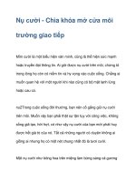Nụ cười - Chìa khóa mở cửa môi trường giao tiếp pdf