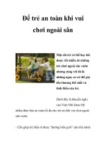 Để trẻ an toàn khi vui chơi ngoài sân pptx
