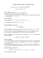 Đề thi thử đại học lần 1 năm 2010