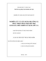 Nghiên cứu và xây dựng bộ công cụ phát triển phần mềm hỗ trợ giám sát và điều khiển sử dụng OPC UA