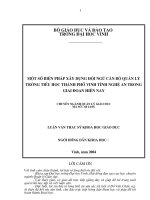 Một số biện pháp xây dựng đội ngũ cán bộ quản lí trường tiểu học