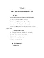 Giáo án Công nghệ lớp 9 - Nguyên lý chuyển động của xe đạp pdf