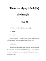 Thuốc tác dụng trên hệ cholinergic (Kỳ 3) ppsx
